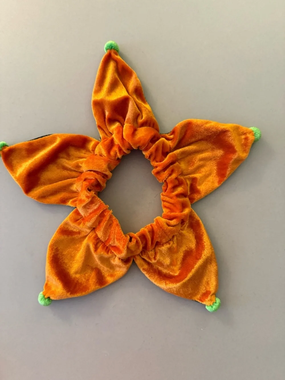 Dog Neck Scrunchy Decorative Collar Halloween Small 12 In Orange Green Pompoms
